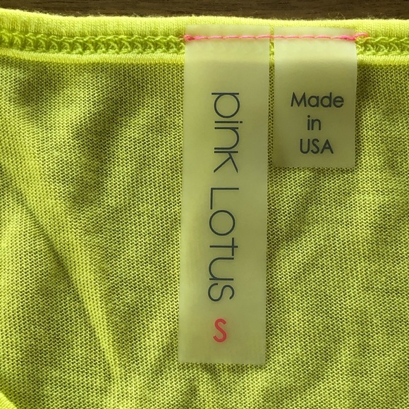 PINK LOTUS YELLOW “WAKE-UP WORK-OUT” SLEEVELESS MUSCLE SHIRT - Picture 4 of 8